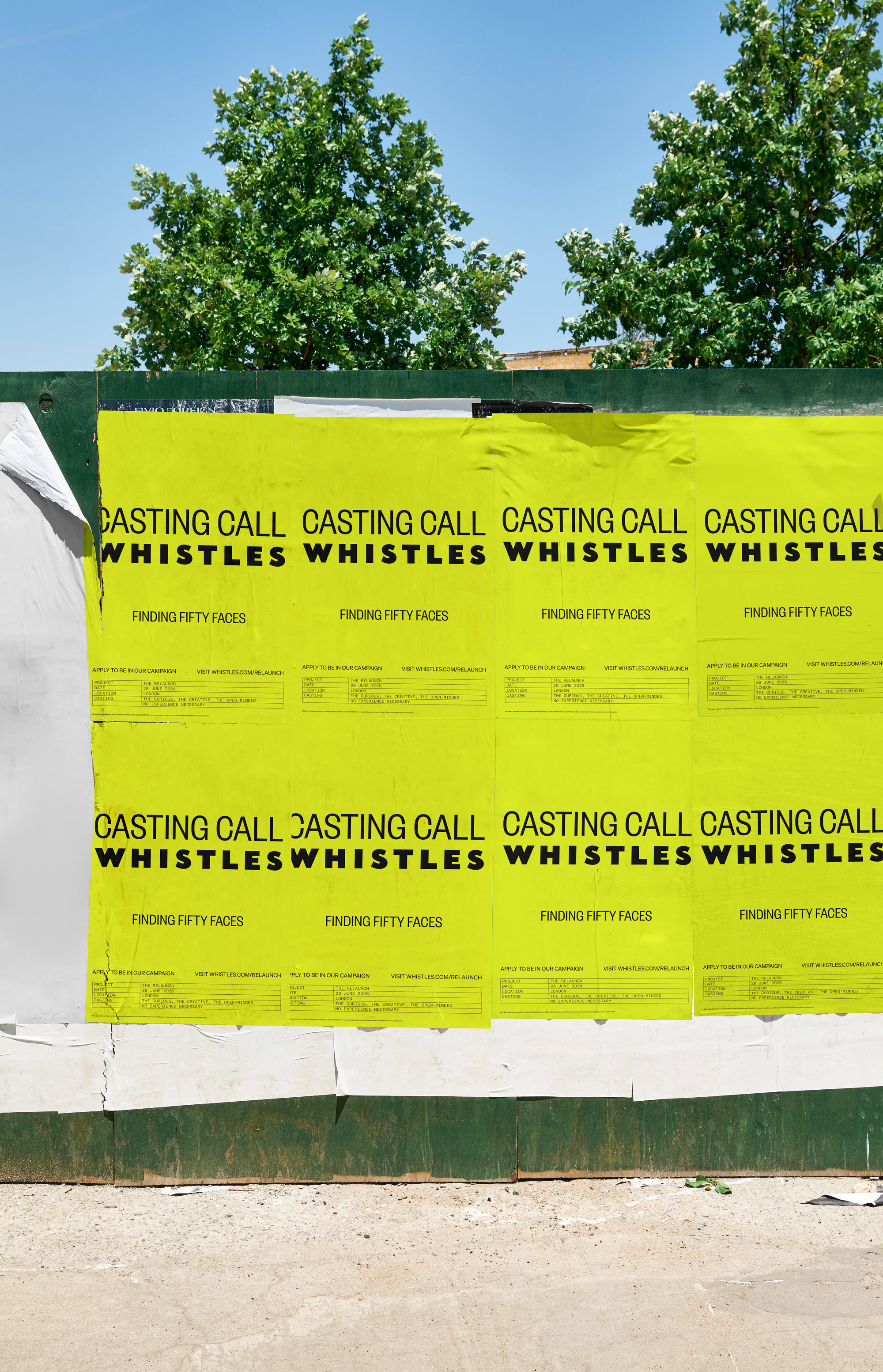 Whistles Casting Call Flyposting In London 3