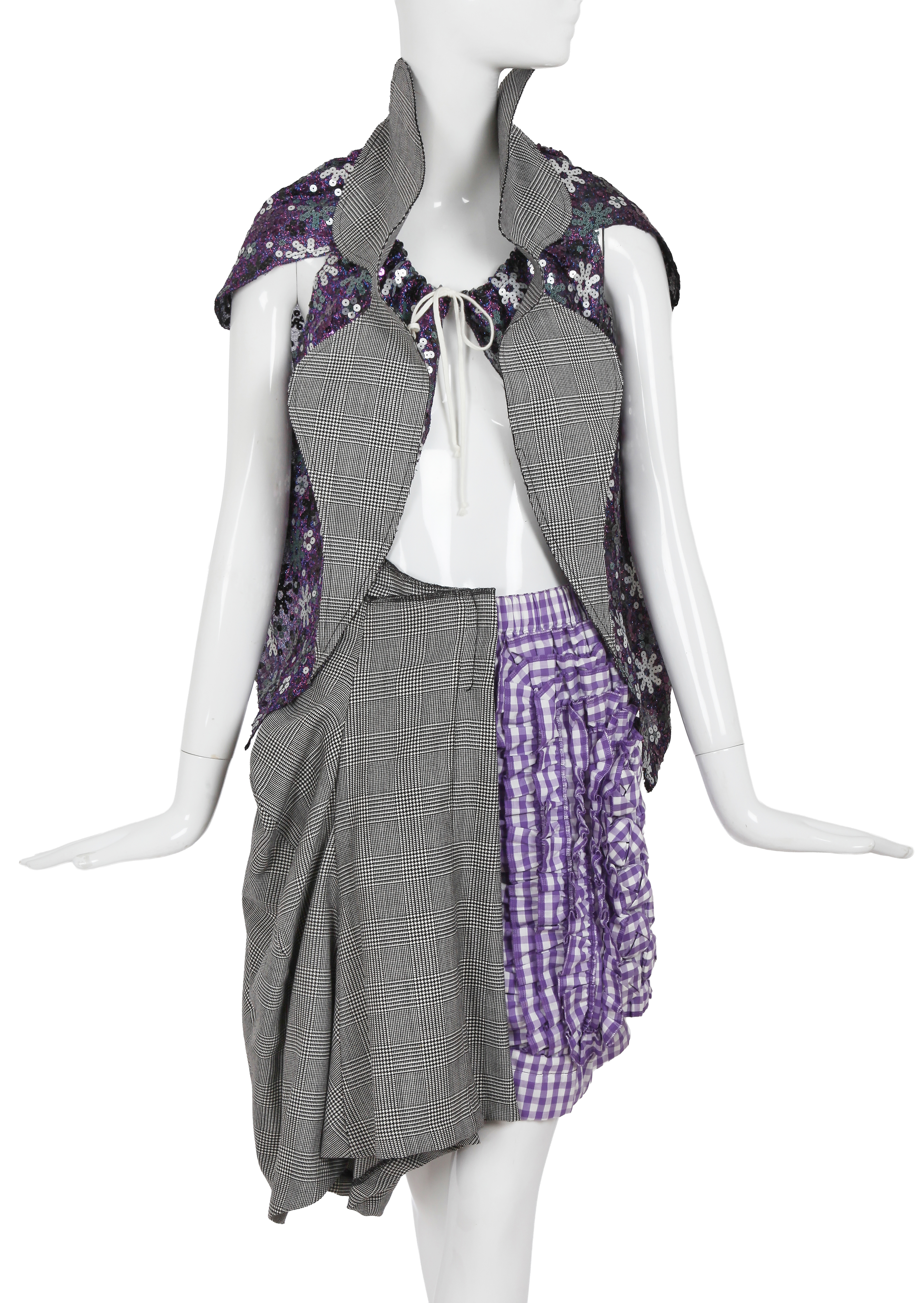 A Comme Des Garçons Checked And Sequinned Ensemble, ‘Cacophony’ Collection, Spring Summer 2008