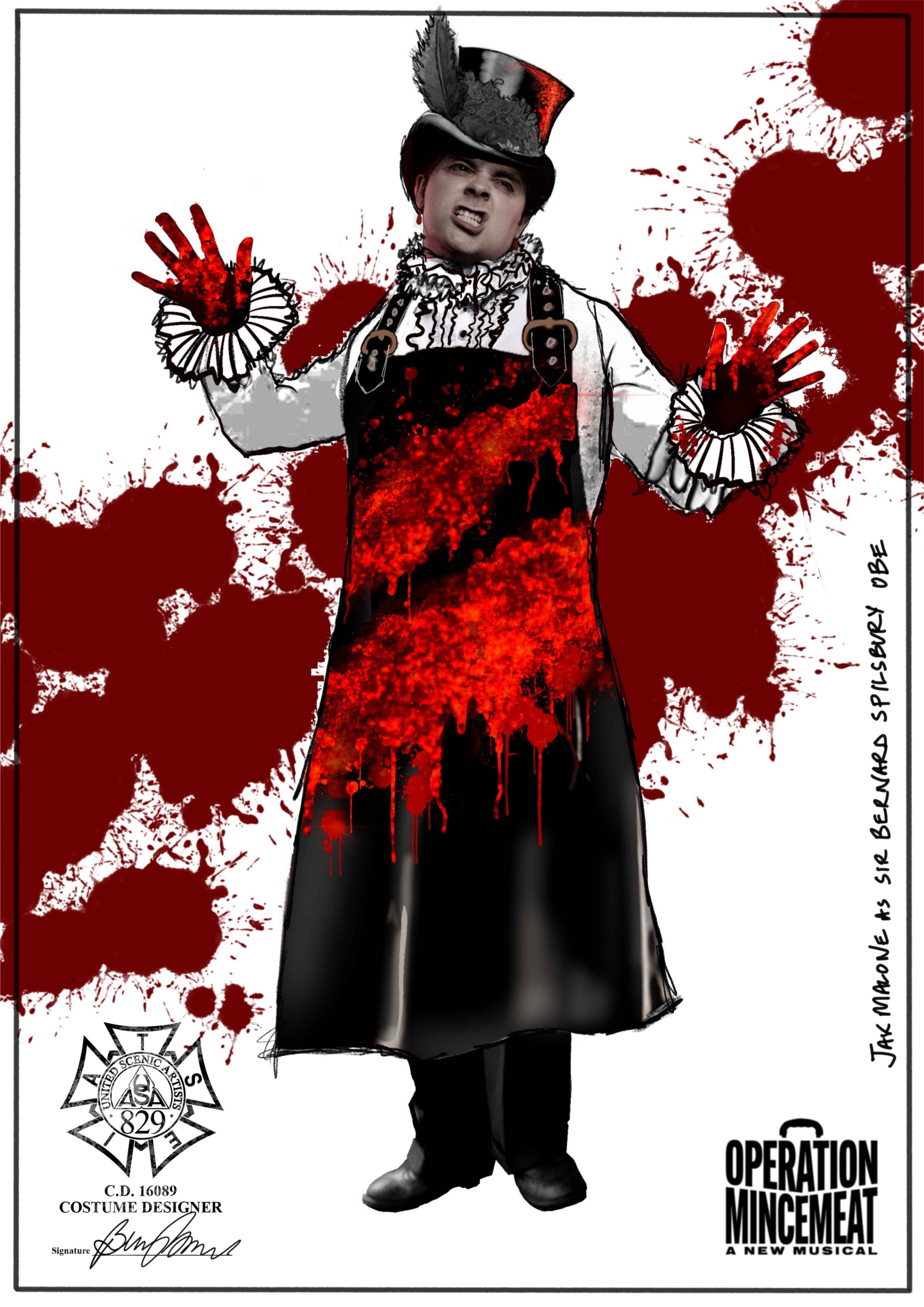5. Ben Stones Operation Mincemeat Sir Bernard Spilsbury Costume Drawing